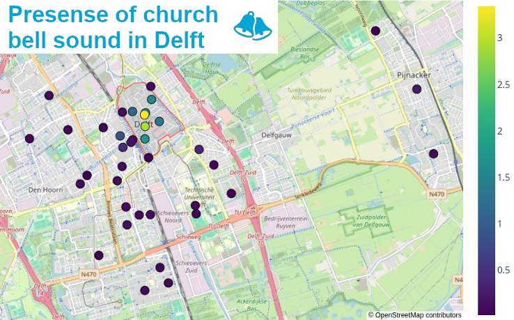 Church bell sounds in Delft